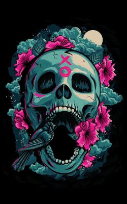 Изображение №7 1080x1920 «Череп в цветах» из коллекции «Череп»