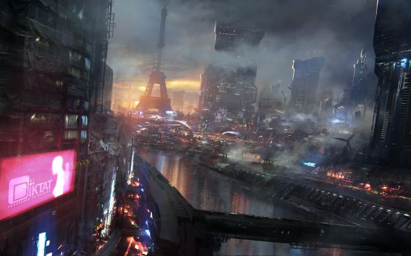 Изображение №21 4500x2549 «Париж киберпанк город» из коллекции «Киберпанк (Cyberpunk)»