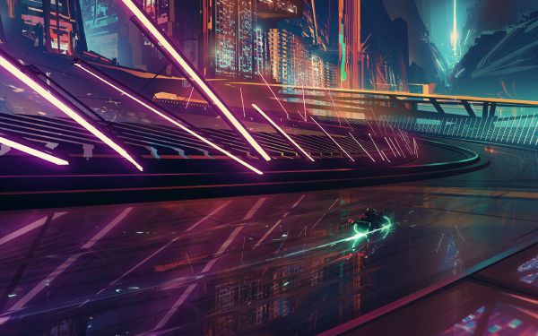 Изображение №40 3840x1590 «Гонка на мотоциклах» из коллекции «Киберпанк (Cyberpunk)»