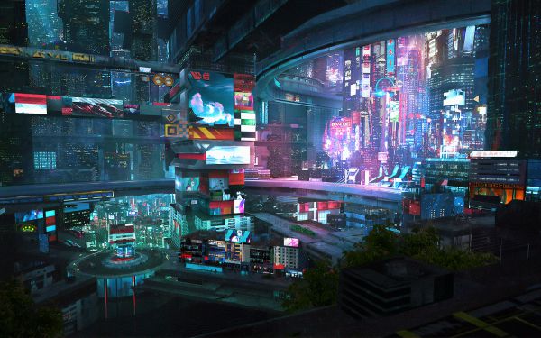 Изображение №43 3000x1560 «Научно-фантастический город» из коллекции «Киберпанк (Cyberpunk)»