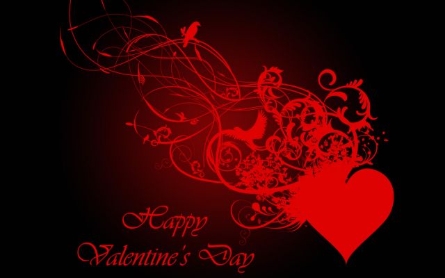 Изображение №16 1600x1200 «Красный узор на черном фоне, Happy Valentine's Day» из коллекции «Валентинов день»