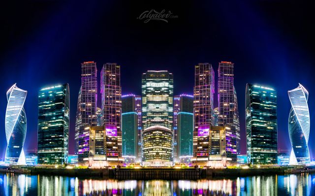 Изображение №9 6000x3375 «Красивые ночные небоскребы Москвы» из коллекции «Москва»