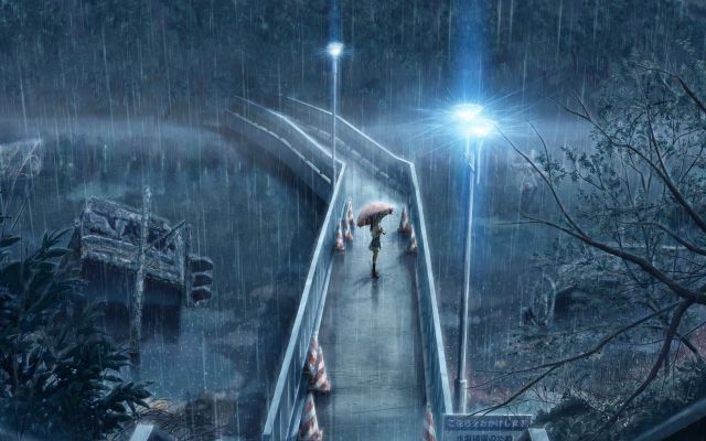 Изображение №23 3840x2160 «Аниме девушка, дождь, арт» из коллекции «Дождь»